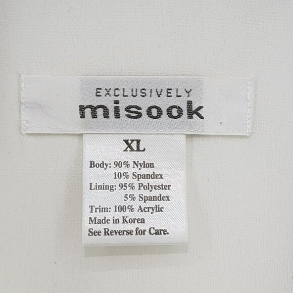 Misook Women's Lace Short Sleeves Button Front Lined Jacket - XL - Picture 6 of 8